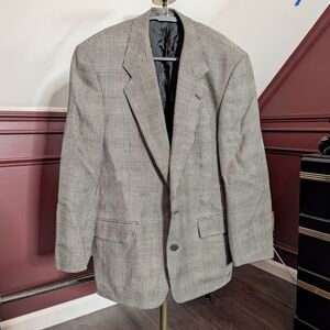 BAGIR Black/White Houndstooth Plaid Yale Genton Sport Coat Jacket 40R